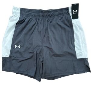 Under Armour Men’s Gray & White Athletic Fit Shorts Size Small NWT’S Active Wear